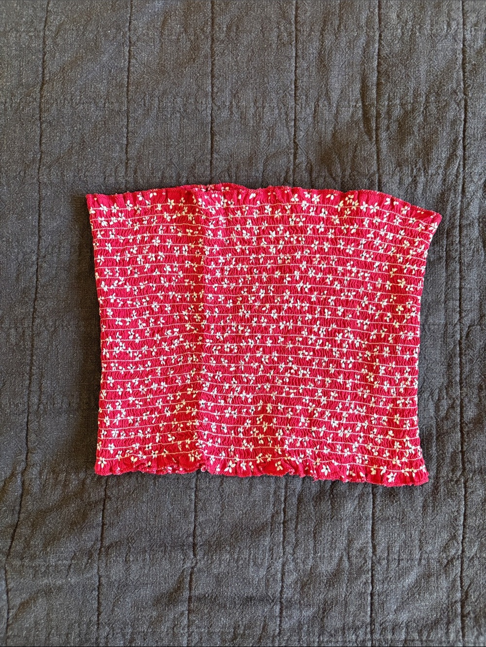 Floral Smocked Tube Top